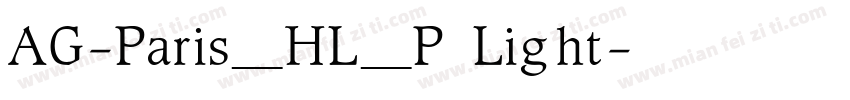 AG-Paris_HL_P Light字体转换